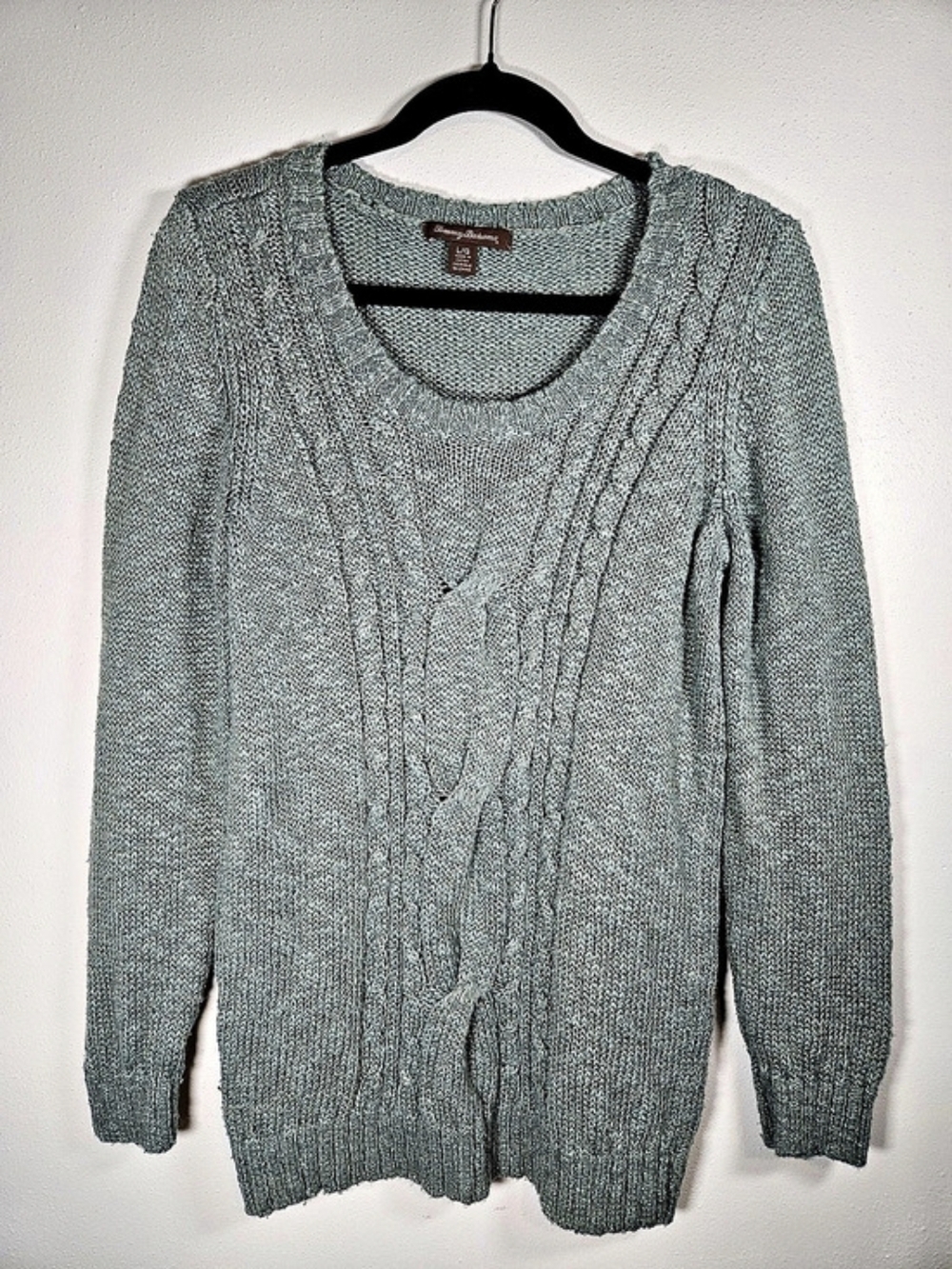Tommy Bahama Cable Knit Sweater Green Size Large